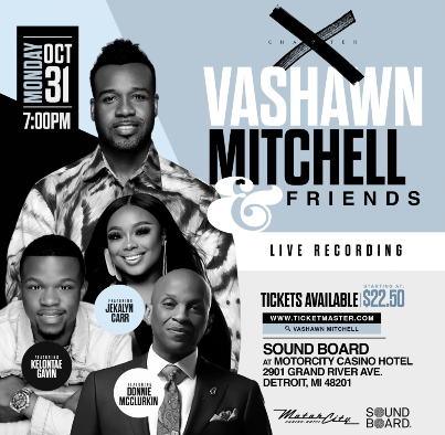 VaShawn Mitchell to host a LIVE Recording featuring Donnie McClurkin, JeKalyn Carr and Kelontae Gavin